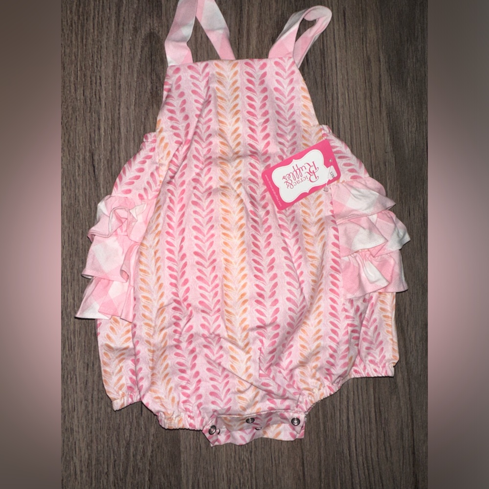 Pink and Orange Patterned Kids One Piece
